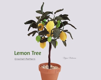 Crochet Lemon Tree Plant Flower Pattern photo tutorial