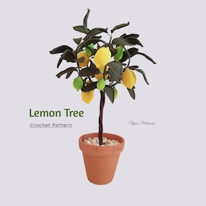 Crochet Lemon Tree Plant Flower Pattern photo tutorial image 1