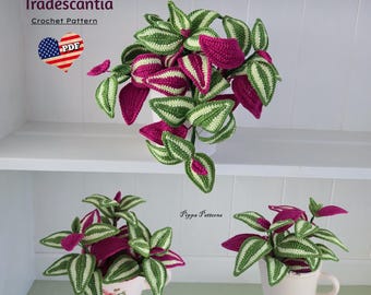 Crochet Tradescantia Plant Pattern: Photo Tutorial (PDF Pattern)