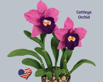 Crochet Cattleya Orchid Pattern: Photo Tutorial (PDF Pattern)