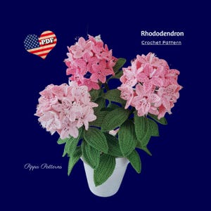 Crochet Rhododendron Flower Pattern: Photo Tutorial (PDF Pattern)