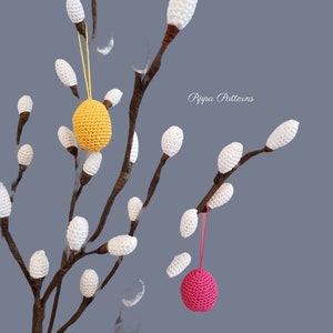 Easter Tree Crochet Pattern Pussy Willow Forsythia Easter Spring Egg photo tutorial image 2