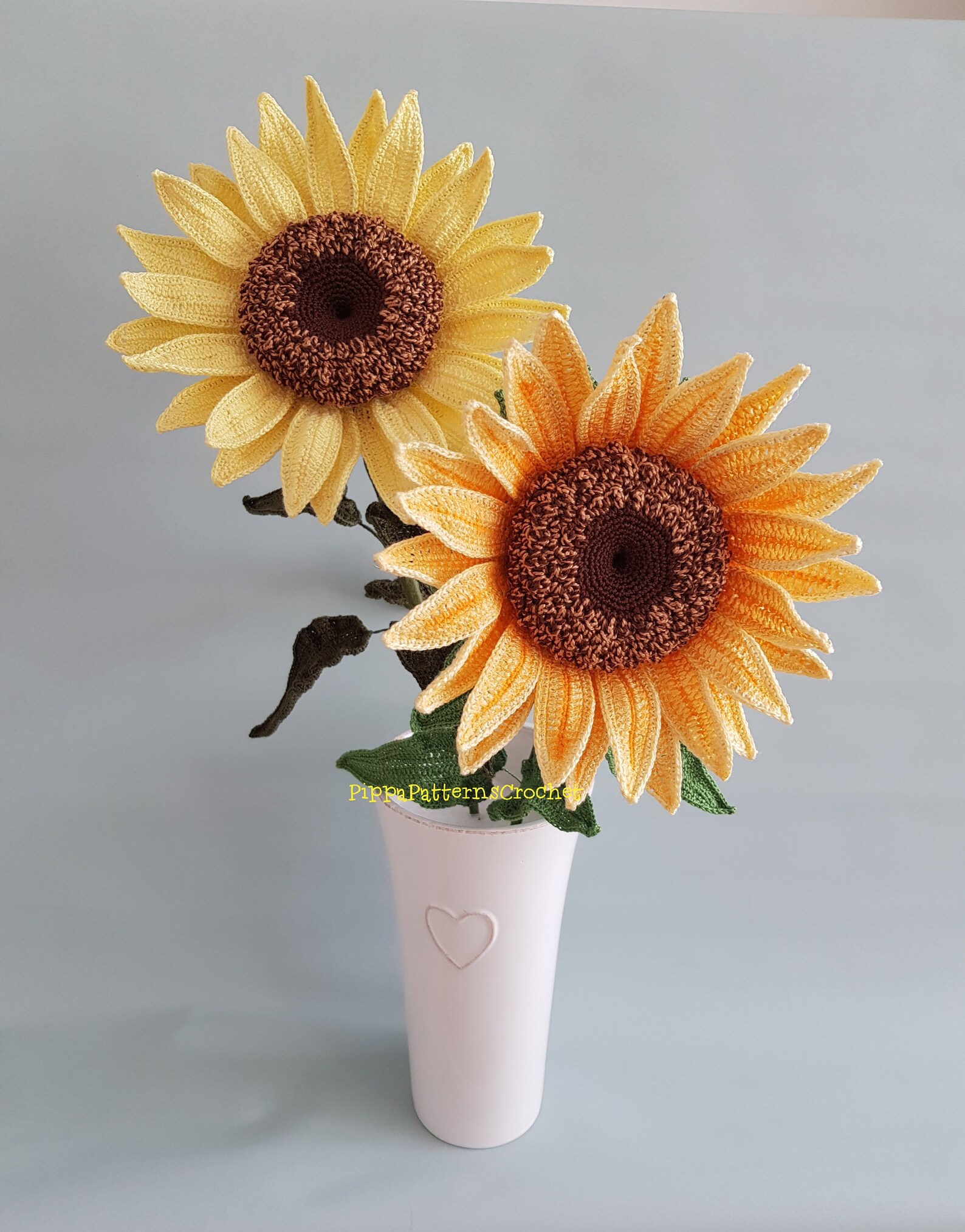 Crochet Sunflower Pattern crochet pattern photo tutorial for Etsy