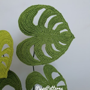 Crochet Monstera/Swiss Cheese Plant Pattern photo tutorial Crochet Plant Pattern for Décor, Bouquets and Arrangements image 2