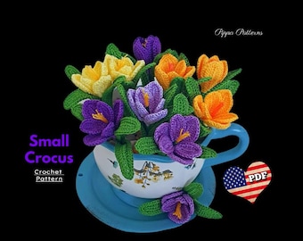Crochet Crocus Flower Pattern: Photo Tutorial (PDF Pattern)