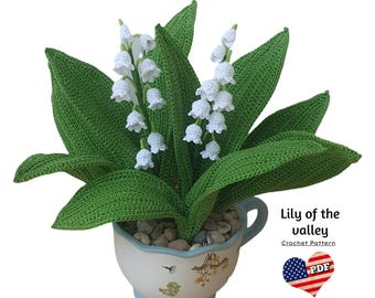 Lily of the valley flower pattern  - crochet photo tutorial