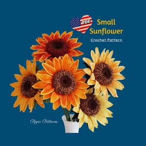 Sonnenblume Häkelanleitung: Fotoanleitung (PDF Download)