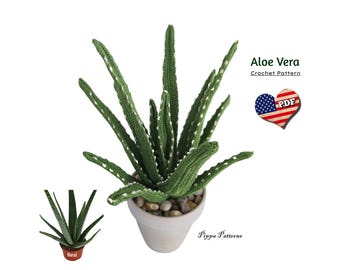 Aloe Vera Crochet Plant Pattern: Photo Tutorial (PDF Pattern)