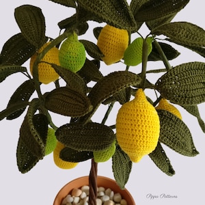 Crochet Lemon Tree Plant Flower Pattern photo tutorial image 6