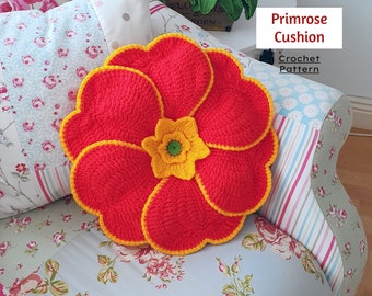 Crochet Primrose Cushion - Primrose pillow - photo tutorial - crochet pattern