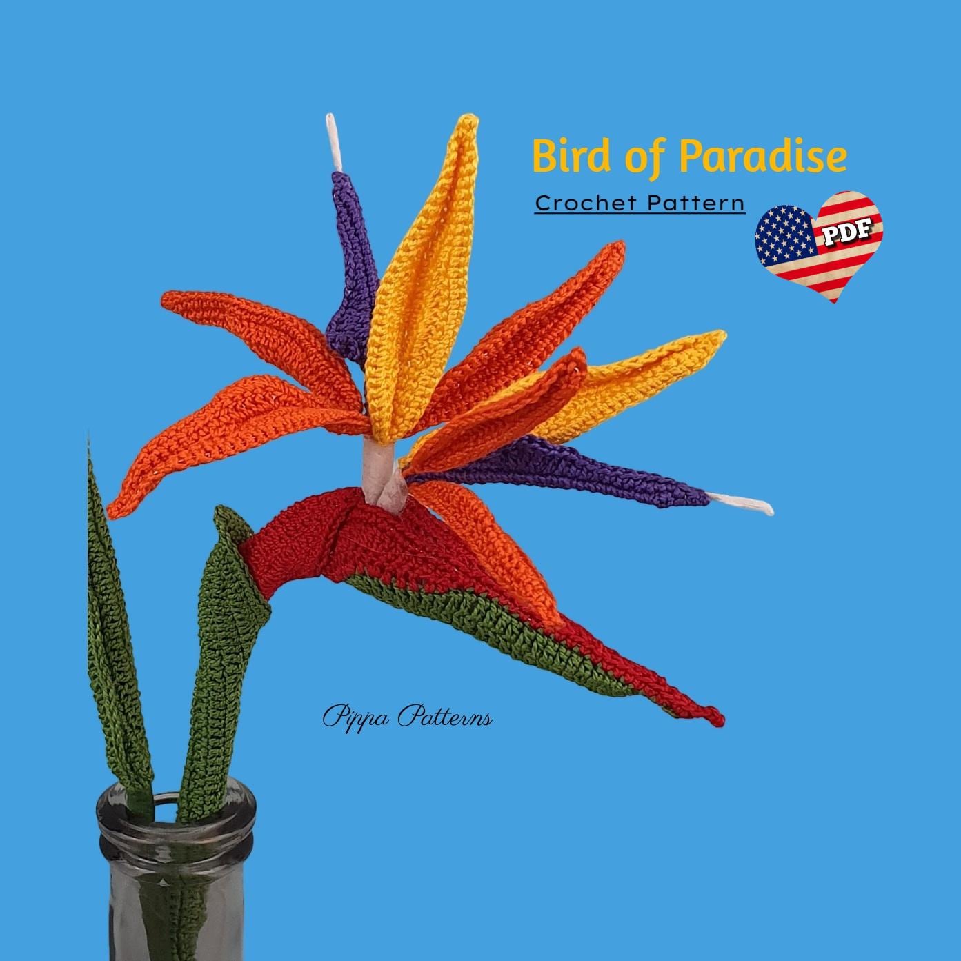 Crochet Bird of Paradise Pattern: Strelitzia Flower Photo Tutorial