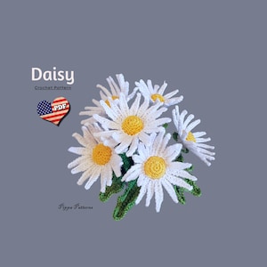 Gehaakt madeliefje - gehaakt bloemenpatroon - fototutorial - decoratie