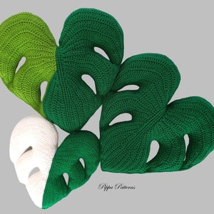 Crochet monstera leaf cushion pattern monstera pillow photo tutorial image 7