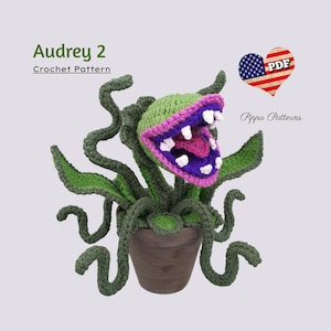 Crochet Audrey 2 - Man eating Plant - Photo Tutorial - Feed me Seymour