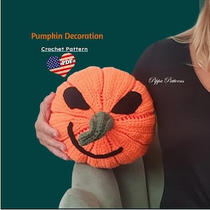 Crochet Pumpkin Pattern - Pumpkin Decoration - crochet - photo tutorial - crochet pattern