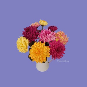 Crochet Dahlia Pattern Crochet Dahlia Flower Pattern photo tutorial crochet pattern for Decor, Bouquets and Arrangements image 5