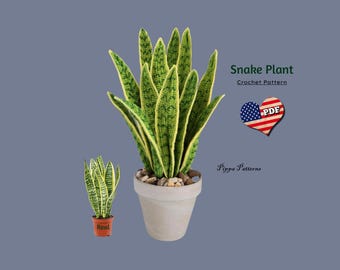 Crochet Snake Plant Pattern: Photo Tutorial (PDF Pattern)