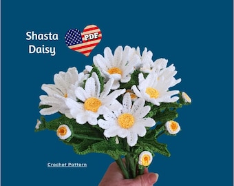 Crochet Shasta Daisy Pattern: Photo Tutorial (PDF Pattern)