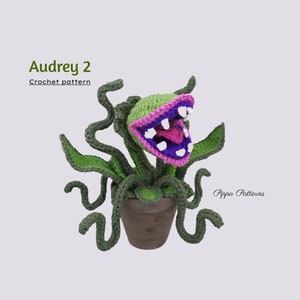 Crochet Audrey 2 - Man eating Plant - Photo Tutorial - Feed me Seymour