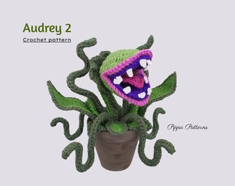 Crochet Audrey 2 - Man eating Plant - Photo Tutorial - Feed me Seymour