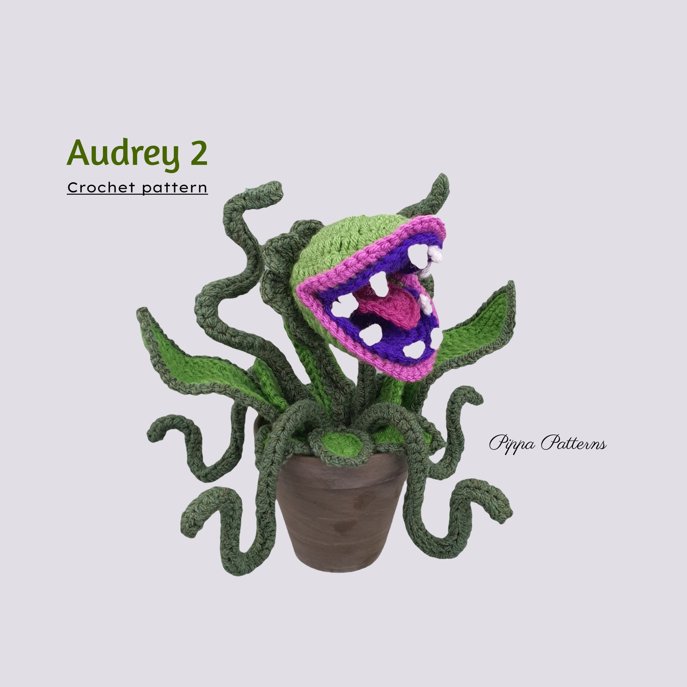 Crochet Audrey 2 Man Eating Plant Photo Tutorial Feed Me Etsy
