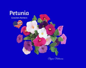 Crochet Petunia Pattern: Photo Tutorial (PDF Pattern)