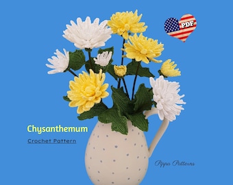 Crochet Chrysanthemum Pattern: Photo Tutorial (PDF Pattern)