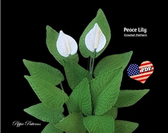 Crochet Peace Lily Pattern: Photo Tutorial (PDF Download)