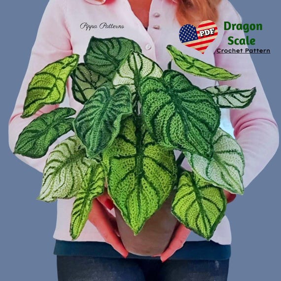 Crochet Dragon Scale Plant Pattern: Photo Tutorial (PDF Pattern)