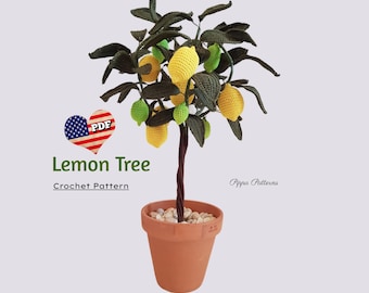 Crochet Lemon Tree Plant Flower Pattern photo tutorial