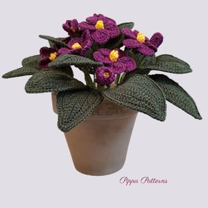 Crochet African Violet Flower Pattern Photo Tutorial - Etsy