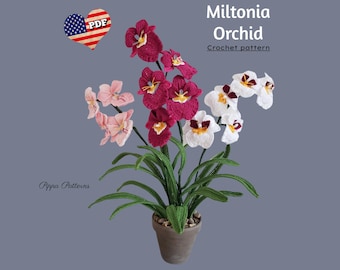Crochet Miltonia Orchid Pattern: Photo Tutorial (PDF Pattern)