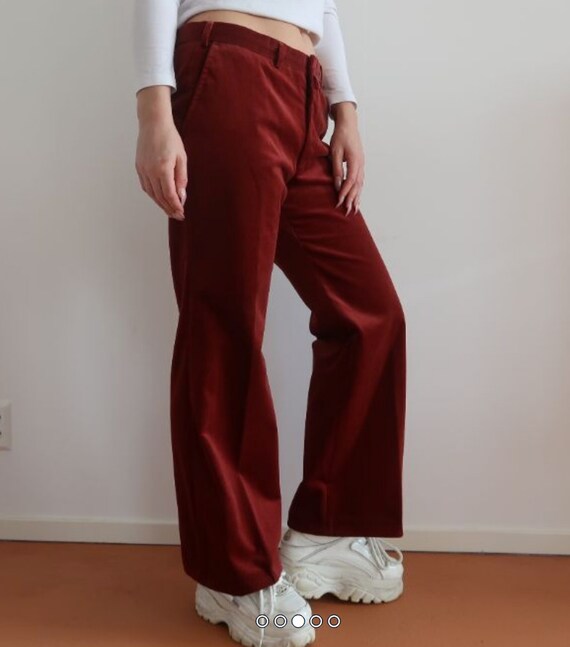 OLYMPIC VELVET Vintage Red Velvet Pants 