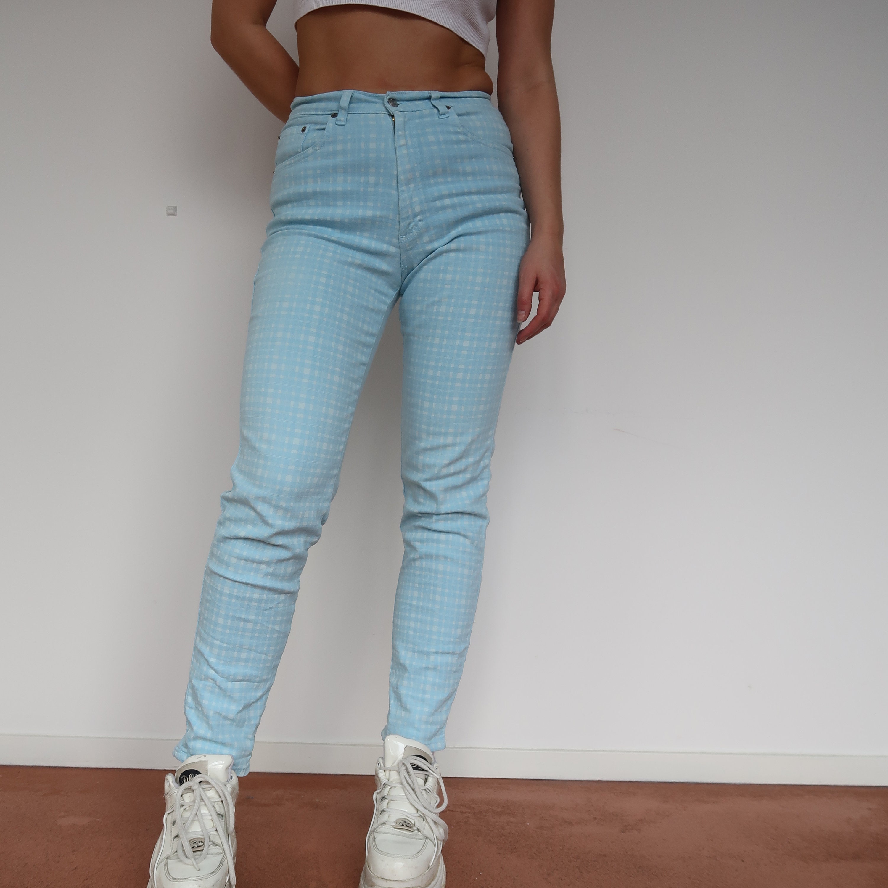 Vintage Baby Blue High Waisted Jeans 