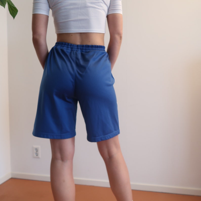 Umbro blue shorts Logo tracksuit vintage pants oversized shorts loungewear Sportswear Track Stripes high waisted size L