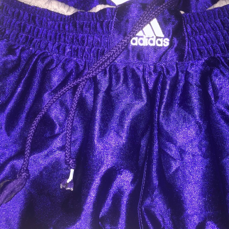 Adidas Basketball Shorts in Purple 80s Vintage Track Shorts Etsy
