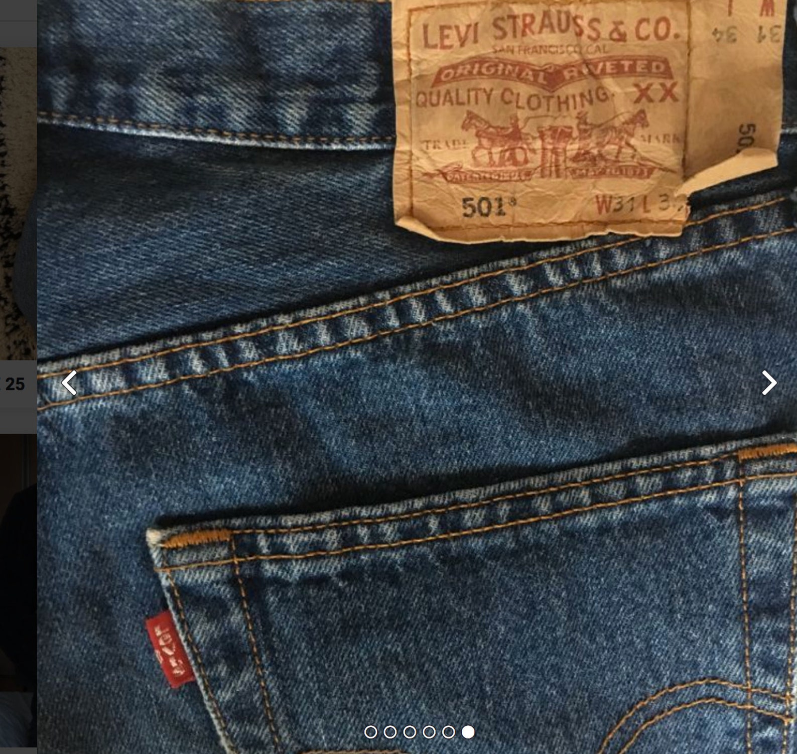 Levi's 501 Vintage High waisted BIG LOGO denim blue jeans | Etsy