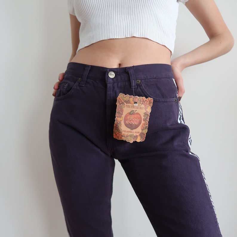 Vintage High Waisted Dark Purple Jeans with tags Etsy