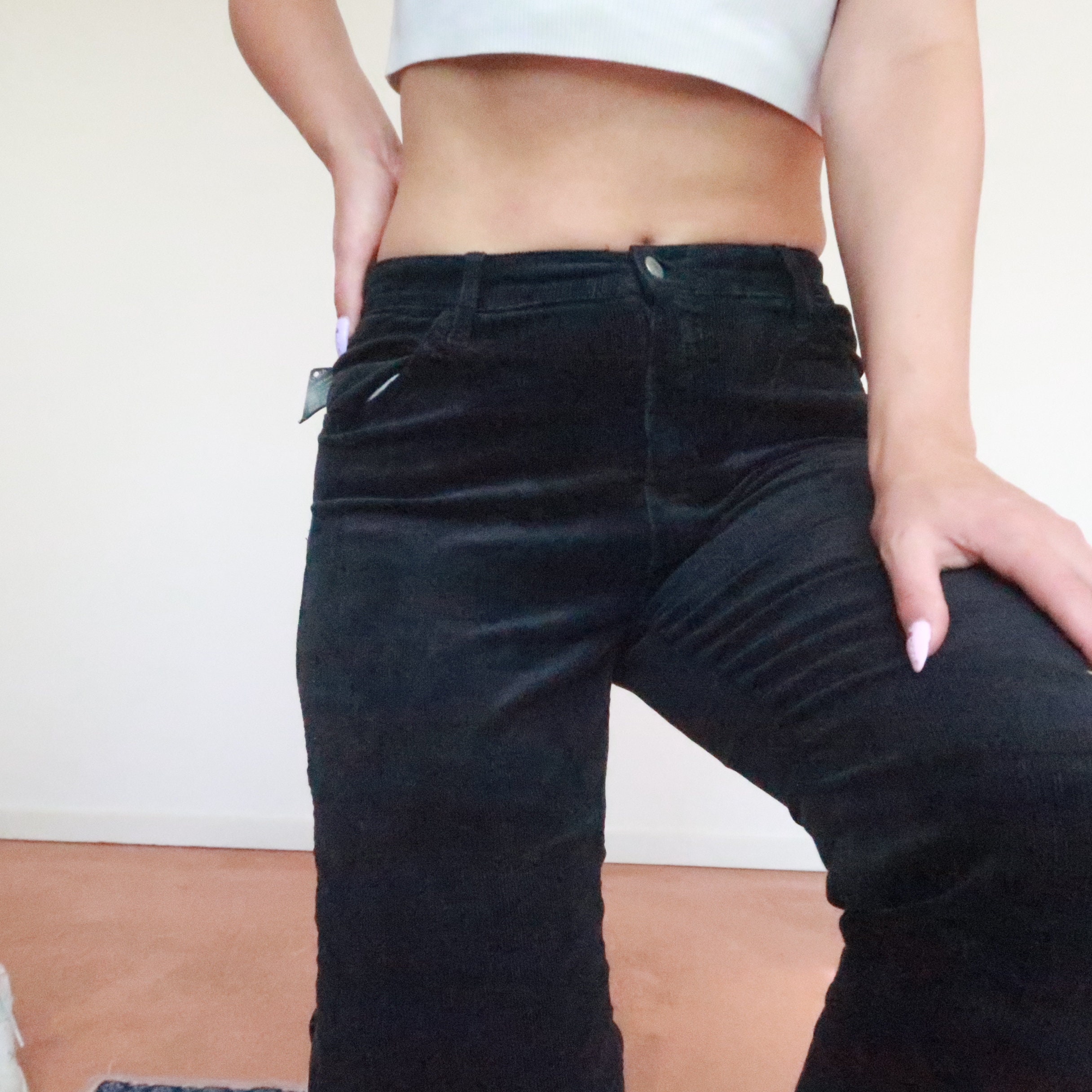 High Waisted Corduroy Jeans Pants 