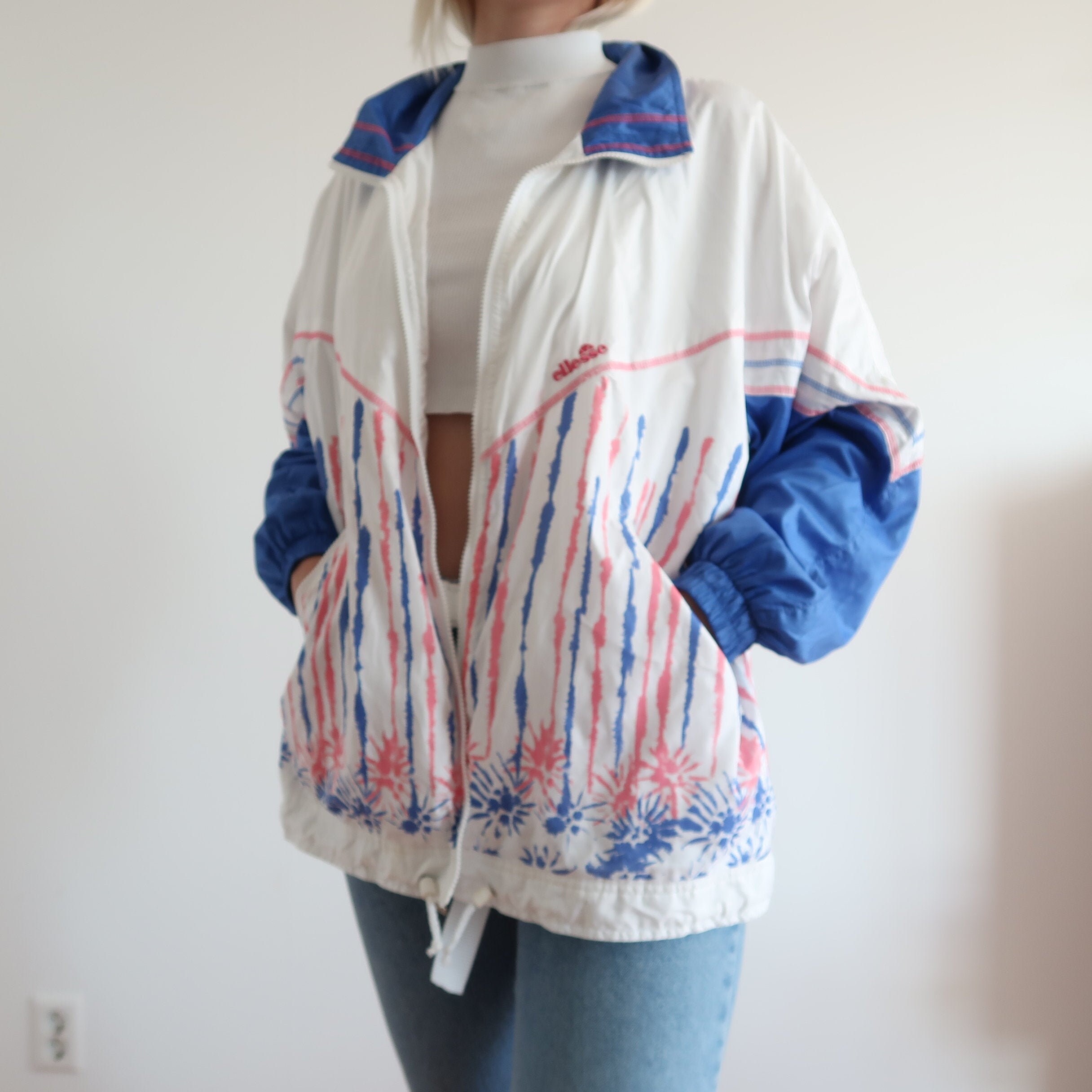 ellesse blue and white jacket