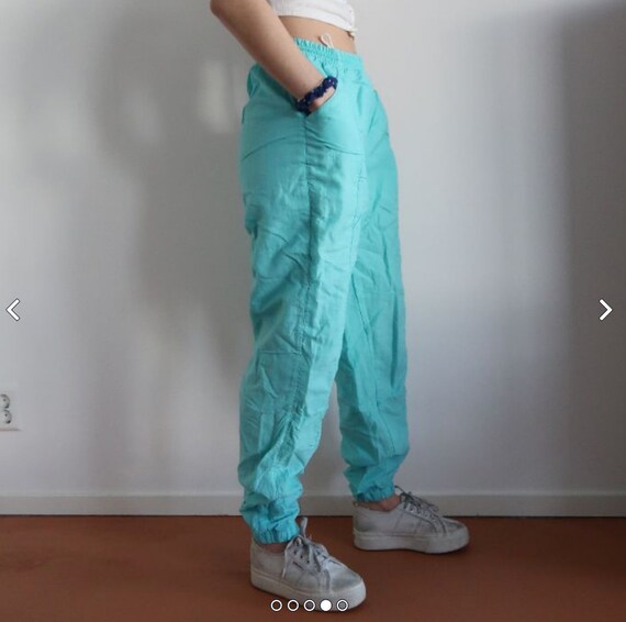 Vintage blue lightweight tracksuit trousers kawaii