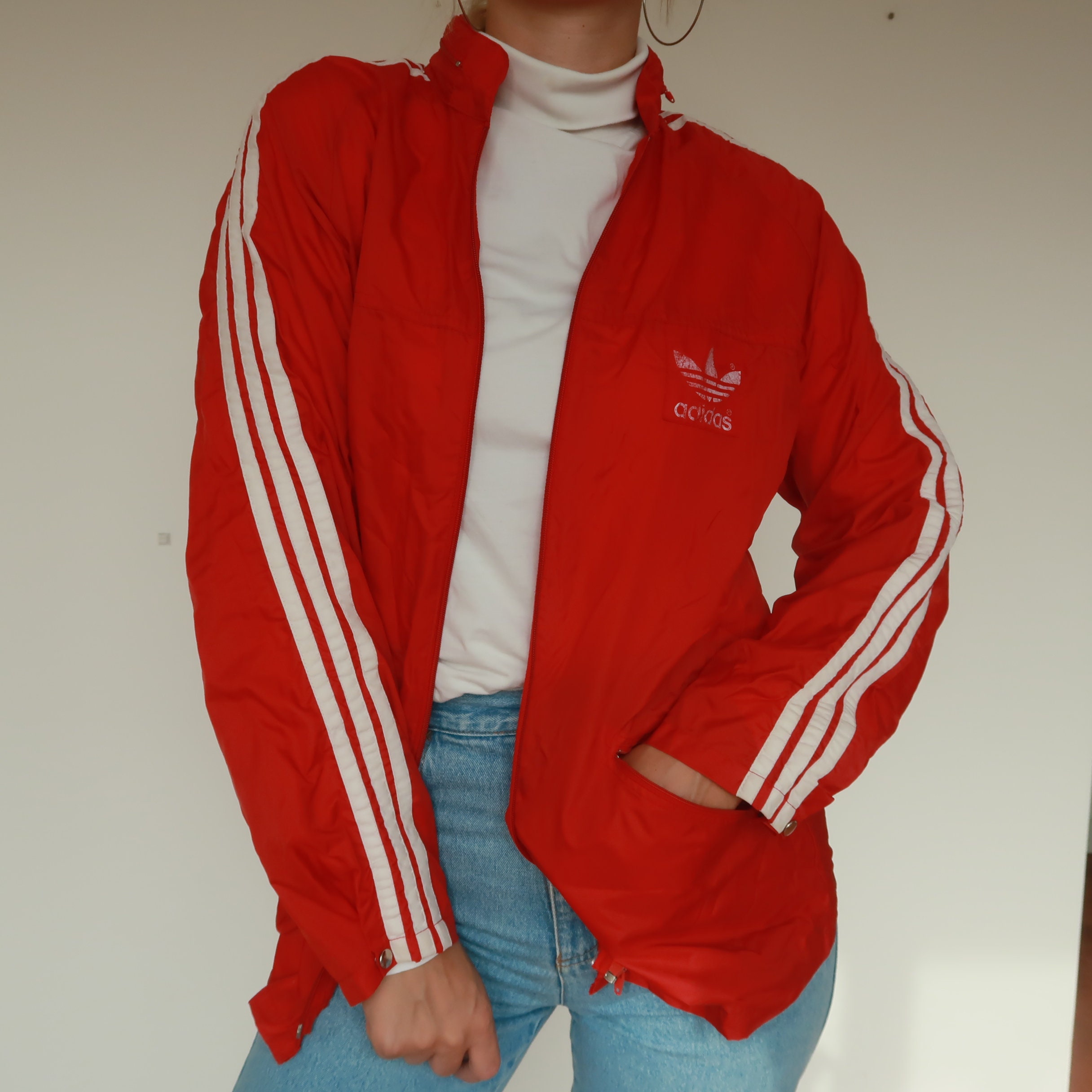 Red adidas jacket - España