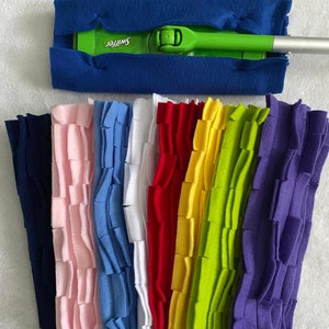 Fleece Dry Dusting Mop Pads fit Swiffer Sweeper Mops - Reusable Washable Dry Dusting Floors Alternative to Disposables