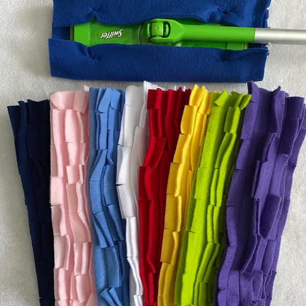 Fleece Mop Pads fit Swiffer Dry Dusting Floor Sweeper Mops - Reusable Washable Dry Dusting Alternative to Disposables