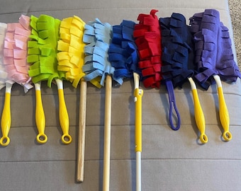Fleece Wand Duster Refills: Reusable, Washable, Double-Sided, Fits Swiffer Wands and Generic Prong Wands
