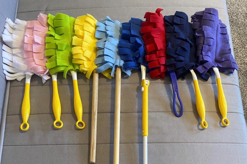 Reusable Fleece Wand Duster Cover: Swiffer and Generic Prong Wand Compatible, Washable image 2