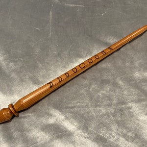 15” yellow pine wand with moon phases