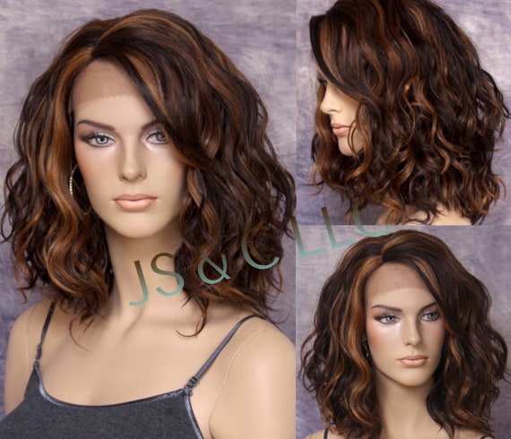 Natural Human Hair Blend Full Lace Front Wig With Side Lace