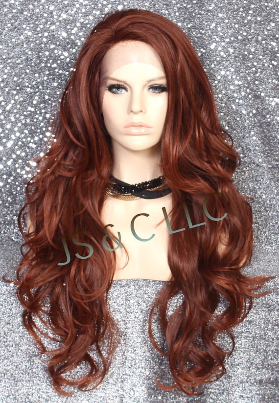Red Beauty Human Hair Blend Lace Front Wig The Stylist Human Hair Blend Pre Plucked 13x6 Invisible HD  main image 4