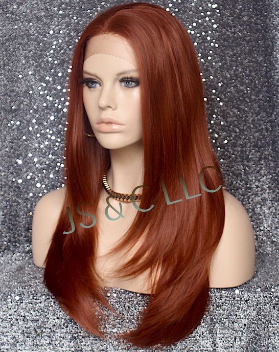 Human Hair Blend Hand Tied Full Lace Front Wig Heat OK  display picture 2